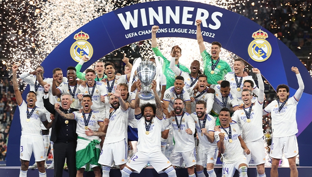 21/22 歐洲冠軍聯賽 │ 皇家馬德里 1：0 擊敗利物浦 奪得隊史第 14 座歐冠冠軍